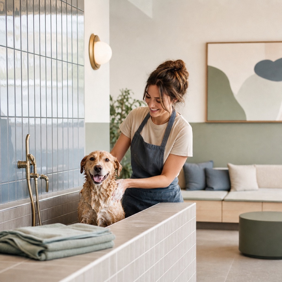 On-site pet spa