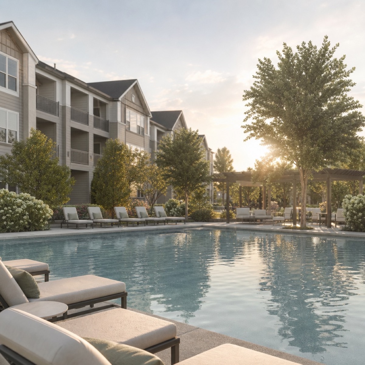 Resort-style swimming pool